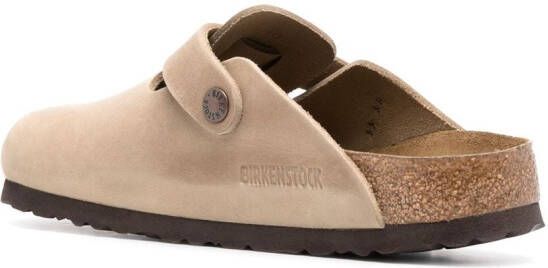 Birkenstock Leren slippers Bruin