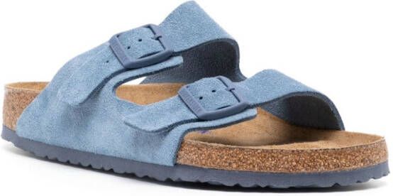 Birkenstock Suède slippers Blauw