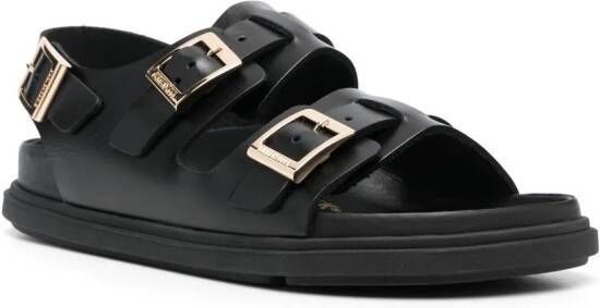 Birkenstock Cannes leren sandalen Zwart
