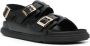 Birkenstock Cannes leren sandalen Zwart - Thumbnail 2