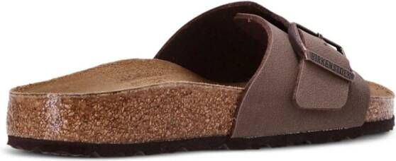 Birkenstock Catalina leren slippers Bruin