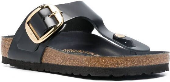 Birkenstock Gizeh Big Buckle slippers Zwart