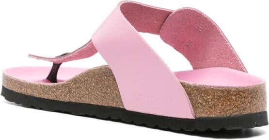 Birkenstock Gizeh leren sandalen met grote gesp Roze