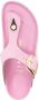 Birkenstock Gizeh leren sandalen met grote gesp Roze - Thumbnail 4