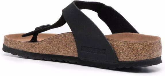 Birkenstock Gizeh Birko-Flor teenslippers Zwart