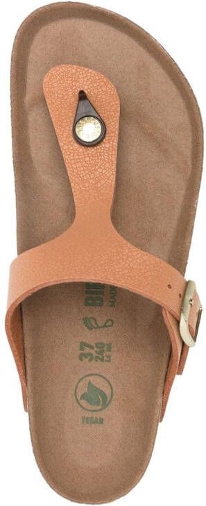 Birkenstock Gizeh sandalen met gesp Bruin