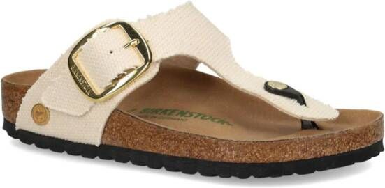 Birkenstock Gizeh teenslippers met gesp Beige