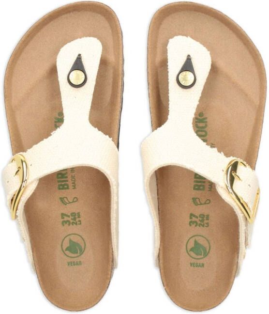 Birkenstock Gizeh teenslippers met gesp Beige