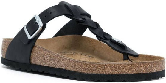 Birkenstock Gizeh gedraaide sandalen Zwart