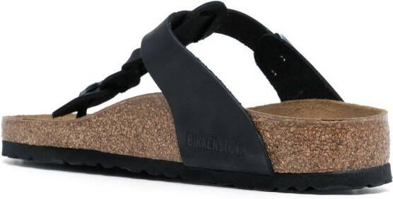 Birkenstock Gizeh gedraaide sandalen Zwart