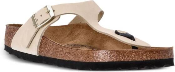 Birkenstock Gizeh leren teenslippers Beige