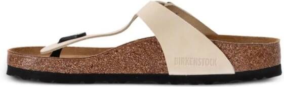 Birkenstock Gizeh leren teenslippers Beige