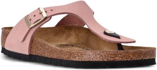 Birkenstock Gizeh leren teenslippers Roze