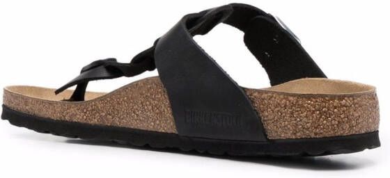 Birkenstock Gizeh sandalen met gevlochten bandje Zwart