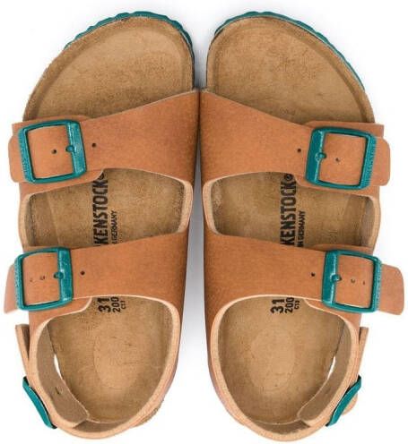 Birkenstock Kids Arizona sandalen met gesp Bruin