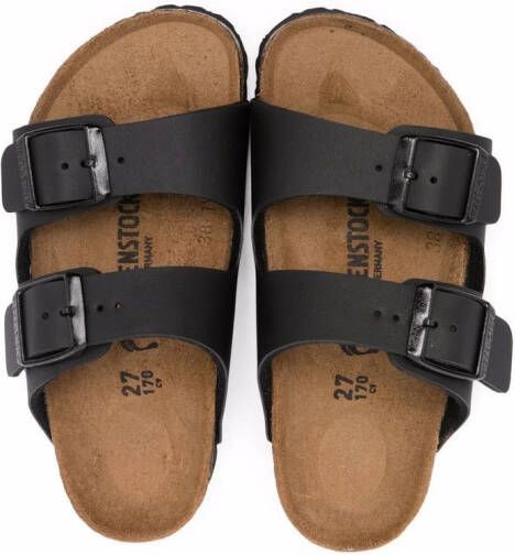 Birkenstock Kids Arizona sandalen met gesp Zwart