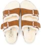 Birkenstock Kids Arizona sandalen met lammy afwerking Bruin - Thumbnail 3