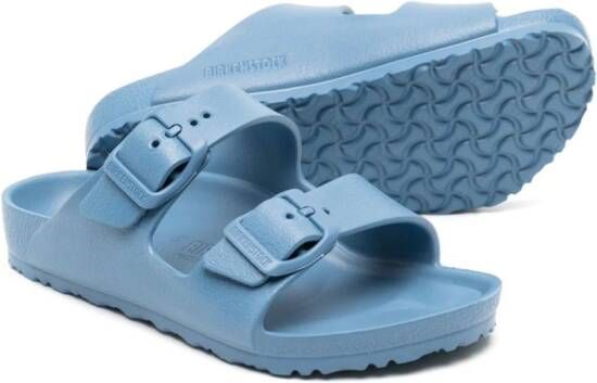 Birkenstock Kids Arizona slippers met dubbele gesp Blauw