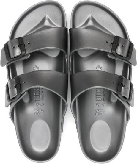 Birkenstock Kids Arizona slippers met dubbele gesp Grijs