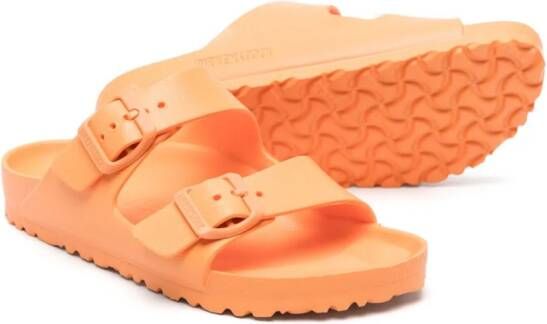 Birkenstock Kids Arizona slippers met dubbele gesp Oranje