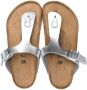 Birkenstock Kids Gizeh sandalen met metallic-effect Grijs - Thumbnail 3