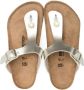 Birkenstock Kids Gizeh sandalen met metallic-effect Grijs - Thumbnail 3