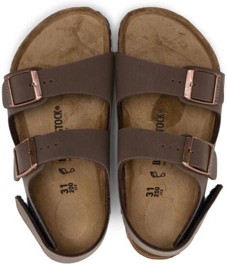 Birkenstock Kids Leren sandalen Bruin