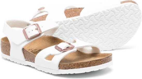 Birkenstock Kids Leren sandalen Wit