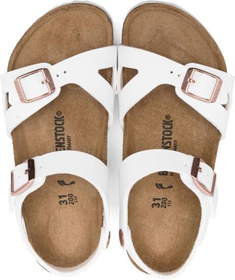 Birkenstock Kids Leren sandalen Wit