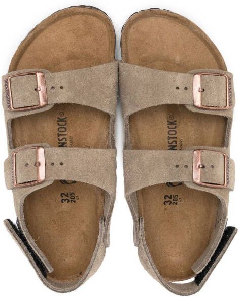 Birkenstock Kids Milano HL leren sandalen Groen