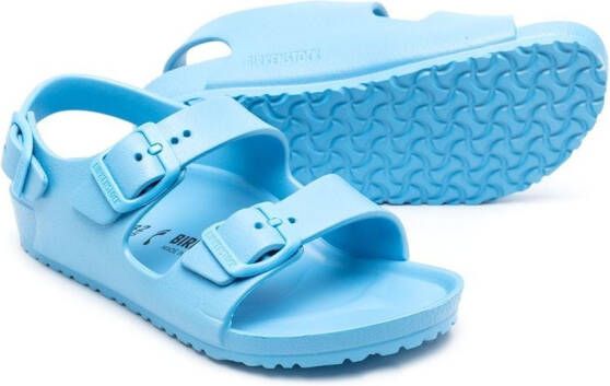 Birkenstock Kids Milano rubberen sandalen Blauw