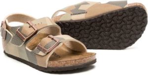 Birkenstock Kids Milano sandalen met camouflageprint Groen