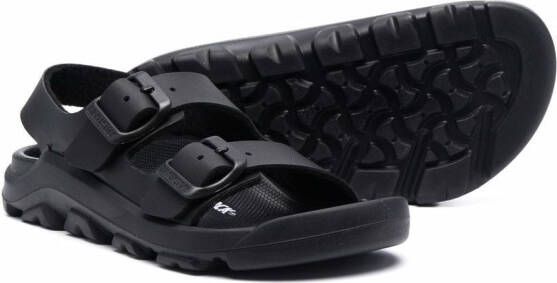 Birkenstock Kids Mogami Birko-Flor slingback sandalen Zwart