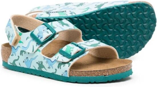 Birkenstock Kids New York leren sandalen Groen