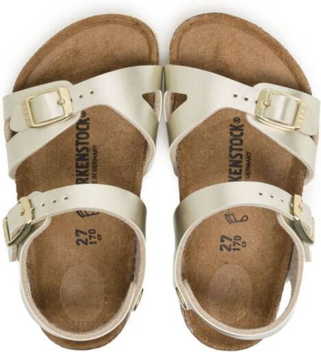 Birkenstock Kids Rio metallic sandalen Goud