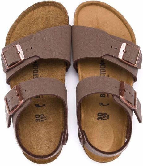 Birkenstock Kids Sandalen met gespsluiting Bruin