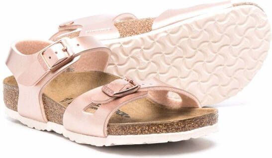 Birkenstock Kids Sandalen met metallic-effect Roze