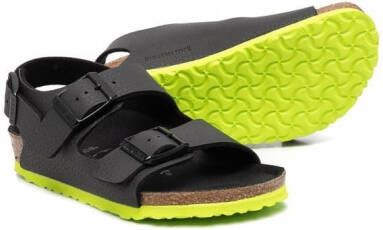 Birkenstock Kids Slingback sandalen met gesp Zwart