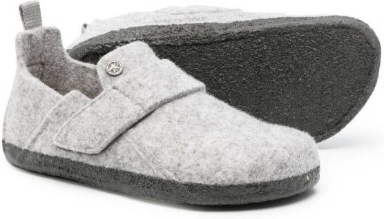 Birkenstock Kids Zermatt wollen slippers Grijs