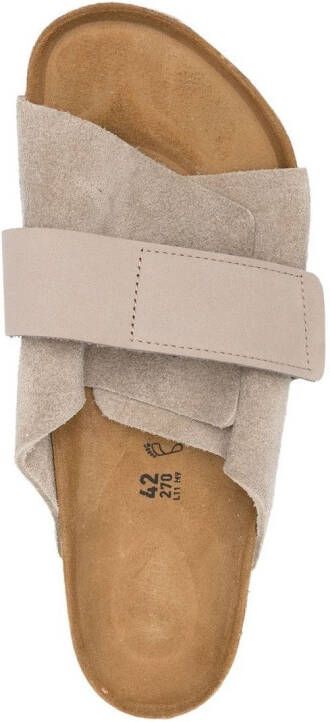 Birkenstock Kyoto sandalen met klittenband Beige