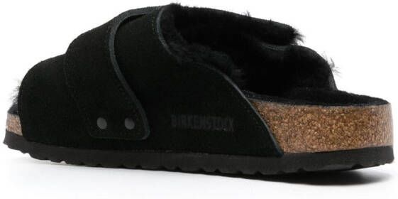 Birkenstock Kyoto suède sandalen Zwart