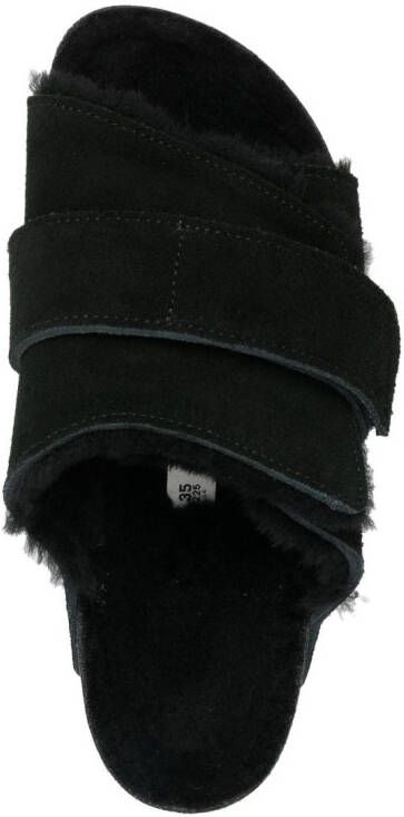 Birkenstock Kyoto suède sandalen Zwart