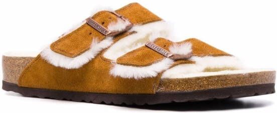 Birkenstock Lammy sandalen Bruin