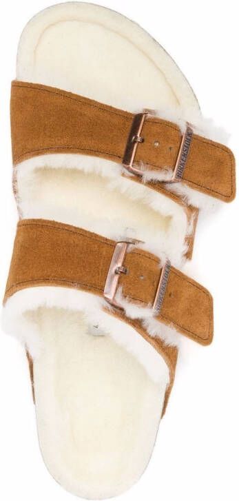 Birkenstock Lammy sandalen Bruin