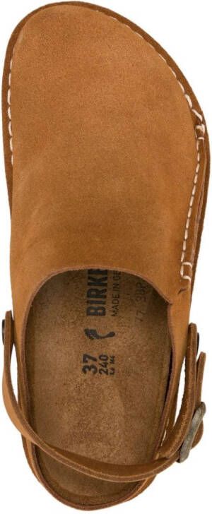 Birkenstock Lutry suède muiltjes Bruin