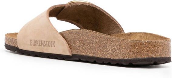 Birkenstock Madrid Big Buckle leren sandalen Bruin