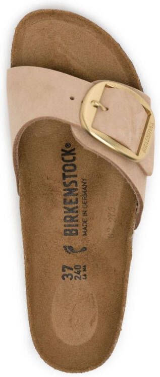 Birkenstock Madrid Big Buckle leren sandalen Bruin