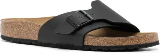 Birkenstock Madrid buckle-fastened sandals Zwart