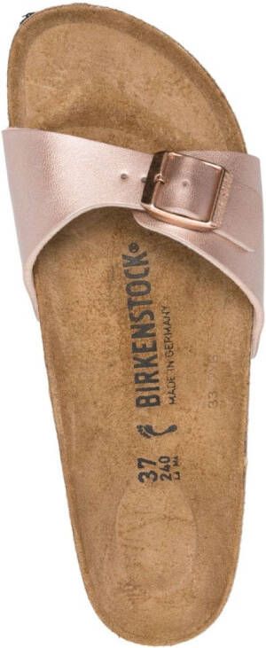 Birkenstock Madrid sandalen met logo-reliëf Roze