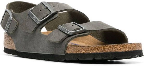 Birkenstock Milano Birko sandalen met bloemenprint Groen